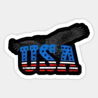 USA America Eagle Vintage Grunge Freedom Sticker